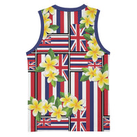 Hawaii Plumeria Lei Basketball Jersey Hawaiian Flag Motif