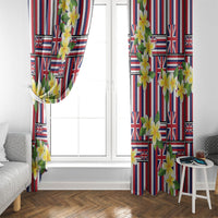 Hawaii Plumeria Lei Window Curtain Hawaiian Flag Motif