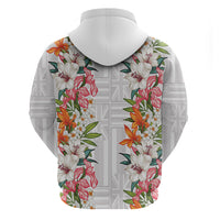 Hawaii Tropical Twist Lei Zip Hoodie Hawaiian Flag Motif