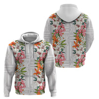 Hawaii Tropical Twist Lei Zip Hoodie Hawaiian Flag Motif
