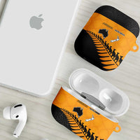 Australia New Zealand Rugby AirPods Case Gold Aboriginal Wallabies and Maori Black Fern LT9 - Polynesian Pride