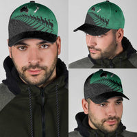 Australia New Zealand Rugby Classic Cap Green Aboriginal Wallabies and Maori Black Fern LT9 - Polynesian Pride