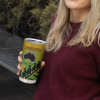 Australia New Zealand Rugby Tumbler Cup Gradient Aboriginal Wallabies and Maori Black Fern - Polynesian Pride