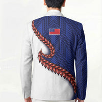 Ula Fala Red Samoa Chief Blazer Samoan Art Black Tribal