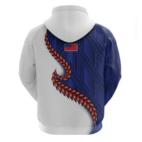 Ula Fala Red Samoa Chief Hoodie Samoan Art Black Tribal