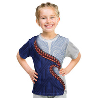 Ula Fala Red Samoa Chief Kid T Shirt Samoan Art Black Tribal