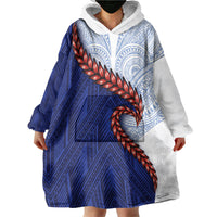 Ula Fala Red Samoa Chief Wearable Blanket Hoodie Samoan Art Black Tribal