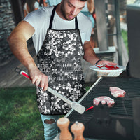 Black Hawaiian Tapa Tribal Hibiscus Apron
