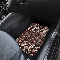 Burgundy Hawaiian Tapa Tribal Hibiscus Car Mats