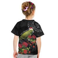Meri Kirihimete Kakapo Kid T Shirt Black Silver Fern Christmas Vibe LT9 - Polynesian Pride