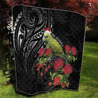 Meri Kirihimete Kakapo Quilt Black Silver Fern Christmas Vibe LT9 - Polynesian Pride