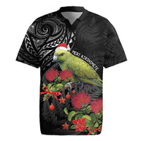 Meri Kirihimete Kakapo Rugby Jersey Black Silver Fern Christmas Vibe LT9 Black - Polynesian Pride
