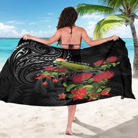 Meri Kirihimete Kakapo Sarong Black Silver Fern Christmas Vibe