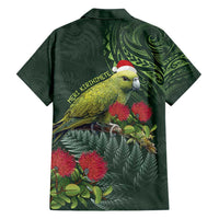 Meri Kirihimete Kakapo Family Matching Puletasi and Hawaiian Shirt Green Silver Fern Christmas Vibe LT9 - Polynesian Pride