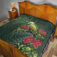 Meri Kirihimete Kakapo Quilt Green Silver Fern Christmas Vibe LT9 - Polynesian Pride