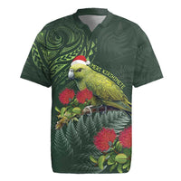 Meri Kirihimete Kakapo Rugby Jersey Green Silver Fern Christmas Vibe LT9 Green - Polynesian Pride