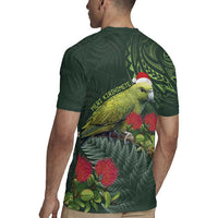 Meri Kirihimete Kakapo Rugby Jersey Green Silver Fern Christmas Vibe LT9 - Polynesian Pride