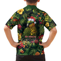Meri Kirihimete Kakapo Family Matching Short Sleeve Bodycon Dress and Hawaiian Shirt New Zealand Christmas with Tropical Vibe LT9 - Polynesian Pride
