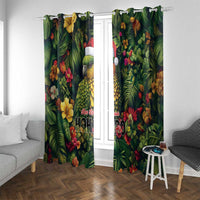 Meri Kirihimete Kakapo Window Curtain New Zealand Christmas with Tropical Vibe