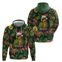 Meri Kirihimete Kakapo Zip Hoodie New Zealand Christmas with Tropical Vibe