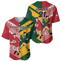 Australia-Tonga Rugby Pacific Custom Baseball Jersey The Kangaroos and Mate Ma'a Tonga