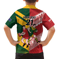 Australia-Tonga Rugby Pacific Custom Family Matching Puletasi and Hawaiian Shirt The Kangaroos and Mate Ma'a Tonga LT9 - Polynesian Pride