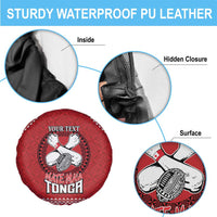 Tonga Rugby XIII Custom Spare Tire Cover Mate Ma'a Tonga with Ngatu Pattern