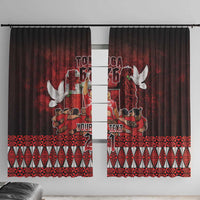 Custom Tonga 676 Haamonga a Maui Window Curtain Tongan Sipi Tau Unique Dance LT9 With Hooks Red - Polynesian Pride