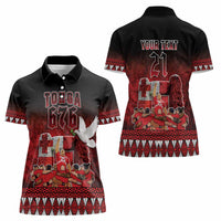 Custom Tonga 676 Haamonga a Maui Women Polo Shirt Tongan Sipi Tau Unique Dance LT9 - Polynesian Pride