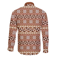 Pasifika Sataoa Pattern Simple Motif Family Matching Puletasi and Hawaiian Shirt Brown Beige Tan LT9 - Polynesian Pride
