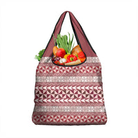 Pasifika Sataoa Pattern Simple Motif Grocery Bag Cherry