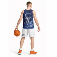 Personalized Hawaiian Maori Hammerhead Shark Basketball Jersey Polu Plumeria - Polynesian Pride