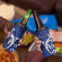 Personalized Hawaiian Maori Hammerhead Shark 4 in 1 Can Cooler Tumbler Polu Plumeria LT9 - Polynesian Pride