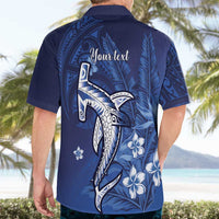 Personalized Hawaiian Maori Hammerhead Shark Hawaiian Shirt Polu Plumeria - Polynesian Pride