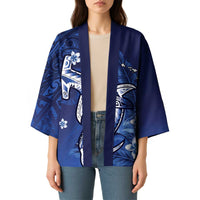 Personalized Hawaiian Maori Hammerhead Shark Kimono Polu Plumeria - Polynesian Pride