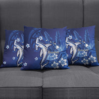 Personalized Hawaiian Maori Hammerhead Shark Pillow Cover Polu Plumeria - Polynesian Pride