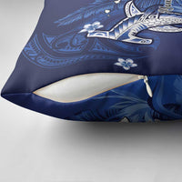 Personalized Hawaiian Maori Hammerhead Shark Pillow Cover Polu Plumeria - Polynesian Pride