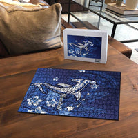 Personalized Hawaiian Maori Hammerhead Shark Puzzle Polu Plumeria - Polynesian Pride