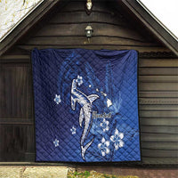 Personalized Hawaiian Maori Hammerhead Shark Quilt Polu Plumeria LT9 - Polynesian Pride