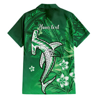 Personalized Hawaiian Maori Hammerhead Shark Hawaiian Shirt Omaomao Plumeria - Polynesian Pride