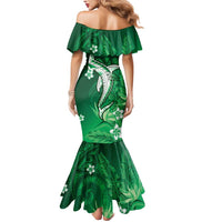 Personalized Hawaiian Maori Hammerhead Shark Mermaid Dress Omaomao Plumeria - Polynesian Pride