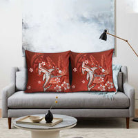 Personalized Hawaiian Maori Hammerhead Shark Pillow Cover Ulaula Plumeria LT9 - Polynesian Pride