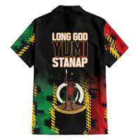 Vanuatu 46th Year Anniversary Family Matching Mermaid Dress and Hawaiian Shirt Tamtam Slit Drums Long God Yumi Stanap LT9 - Polynesian Pride