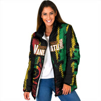 Vanuatu 46th Year Anniversary Padded Jacket Tamtam Slit Drums Long God Yumi Stanap