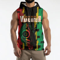Vanuatu 46th Year Anniversary Sleeveless Zip Hoodie Tamtam Slit Drums Long God Yumi Stanap LT9 - Polynesian Pride