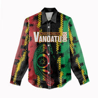 Vanuatu 46th Year Anniversary Women Casual Shirt Tamtam Slit Drums Long God Yumi Stanap LT9 - Polynesian Pride
