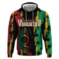 Vanuatu 46th Year Anniversary Zip Hoodie Tamtam Slit Drums Long God Yumi Stanap