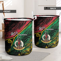 Vanuatu 46th Year Anniversary Laundry Basket Vintage Grunge Vanuatu Flag Heritage