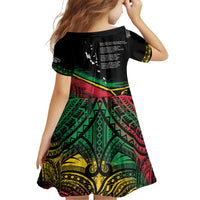 Vanuatu 46th Year Anniversary Family Matching Long Sleeve Bodycon Dress and Hawaiian Shirt Vintage Grunge Vanuatu Flag Heritage LT9 - Polynesian Pride
