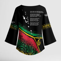 Vanuatu 46th Year Anniversary Kimono Sleeve Blouse Vintage Grunge Vanuatu Flag Heritage